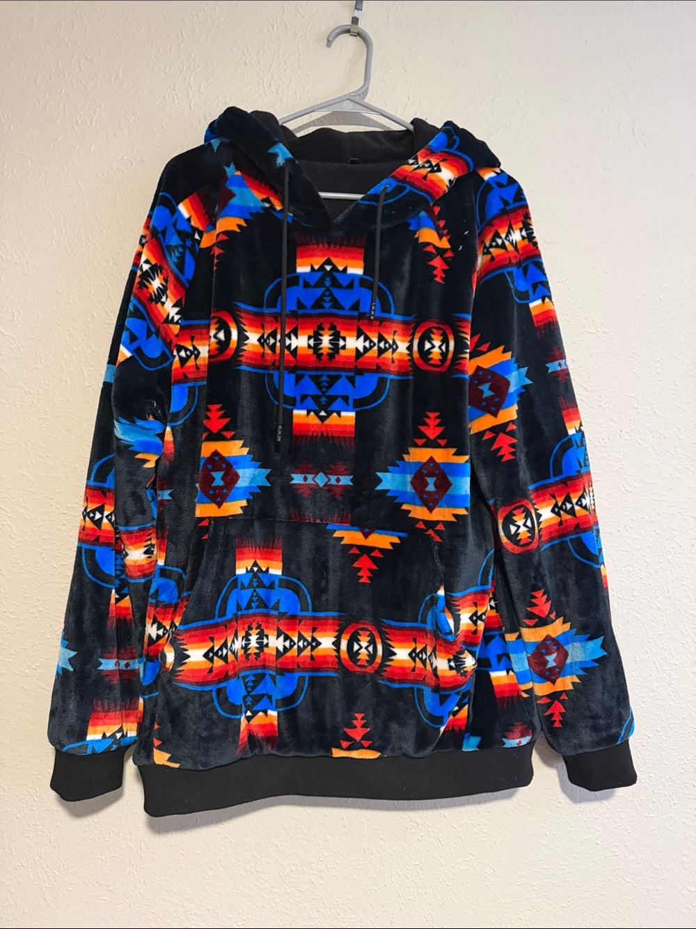 Black ultra soft Fleece Hoodie - Vibrant Design